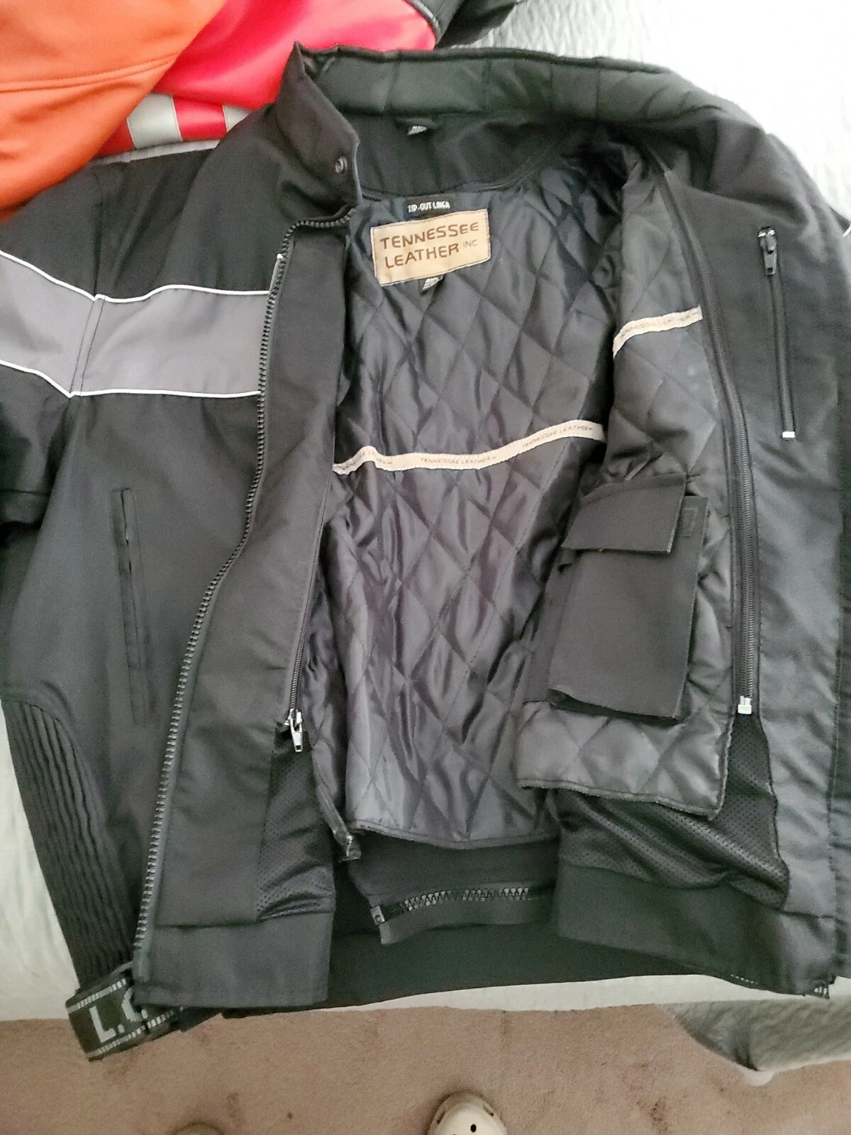 Tennessee Leather Inc. Motorcycle Rain Jacket. SIZE XL