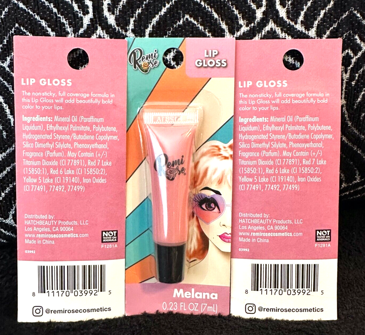 🌺3pk REMI ROSE MELANA PINK PEACH MOISTURE SHINE LIQUID PLUMPING