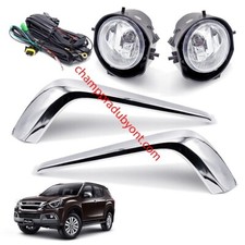 Front Fog Light Assembly With Wire Harness Set Fits For Isuzu MU-X SUV 2017-2018