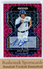 2022 Prizm Draft Picks #PDP210 Nick Vogt Auto Pink Velocity