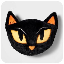 Target 2022 Hyde EEK Boutique Halloween Faux Fur Cat Throw Pillow Black - NWT 
