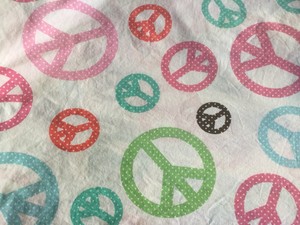 Pbteen Pottery Barn Teen Berkeley Peace Sign Duvet Twin Size 100