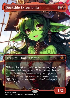 Dockside Extortionist MTG Stand In Custom Game Card Anime Edh High Quality 