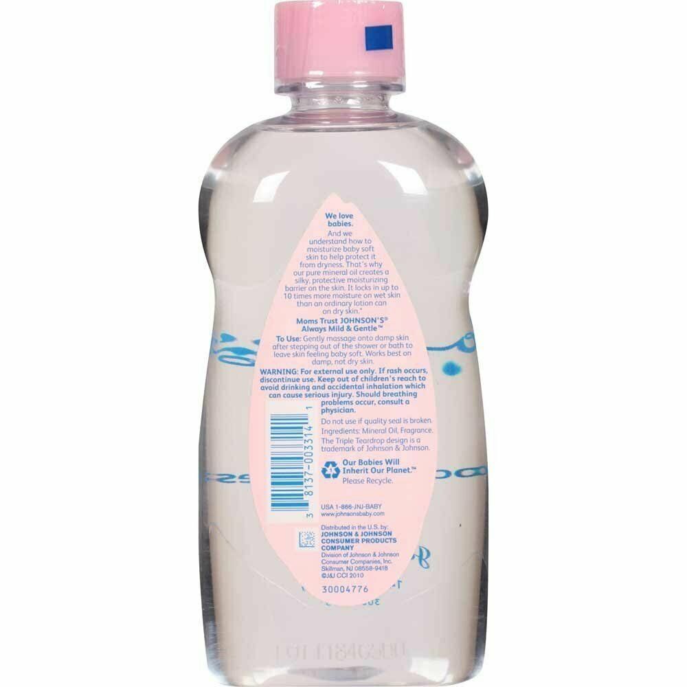 Johnson's Baby Oil Skin Moisturizer Clinically Mildness Proven 14 oz