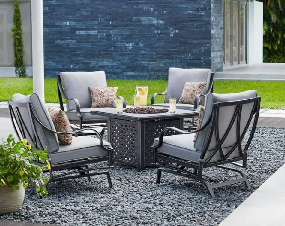 Hampton Bay Highland Point 34 inch Square Steel Propane Gas