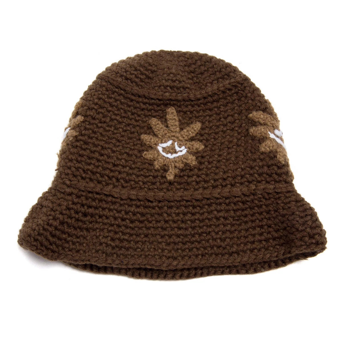 HUF Women's Bucket Hat NATURE BUDDY KNIT BUCKET - Brown - Size S/M - NWT