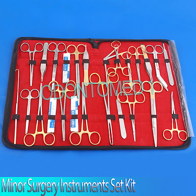 52 PCS GOLD HANDLE+O.R GRADE AUTOCLAVABLE MINOR SURGERY SURGICAL INSTRUMENTS KIT