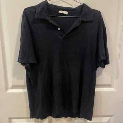Dark Navy Sandro Paris Men s Polo Beach Polo Fits Like Size Medium