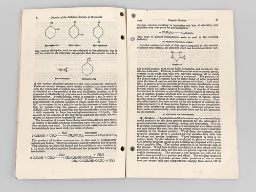 Rare VTG US Department Of Commerce May 1936 Organic Plastics 5 Cents book Manual - Picture 5 of 7