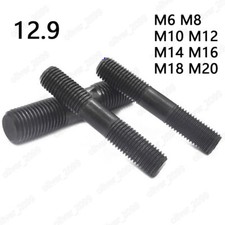 Pernos de doble extremo de acero negro 12,9 varillas de sujeción tipo M8 M10 M12 M14 M16 M18 M20