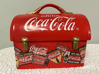 Rare Large And Beautiful Coca-Cola Ceramic Lunch Box Cookie Jar