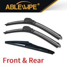ABLEWIPE 24"14"12" Front Rear Wiper Blades Fit for 2016-2014 Chevrolet Spark EV