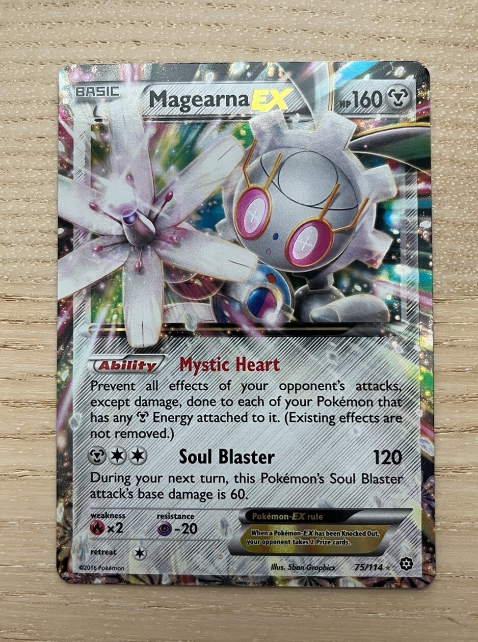 Magearna EX 75/114 XY Steam Siege Holo Rare NM NEAR MINT 2016 Pokémon Card