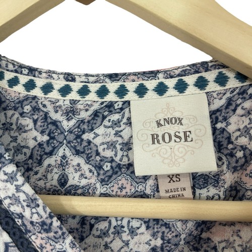 Abito Knox Rose X-Small nappe boho lunghezza ginocchio scollo a V ricamato donna - Foto 4 di 16