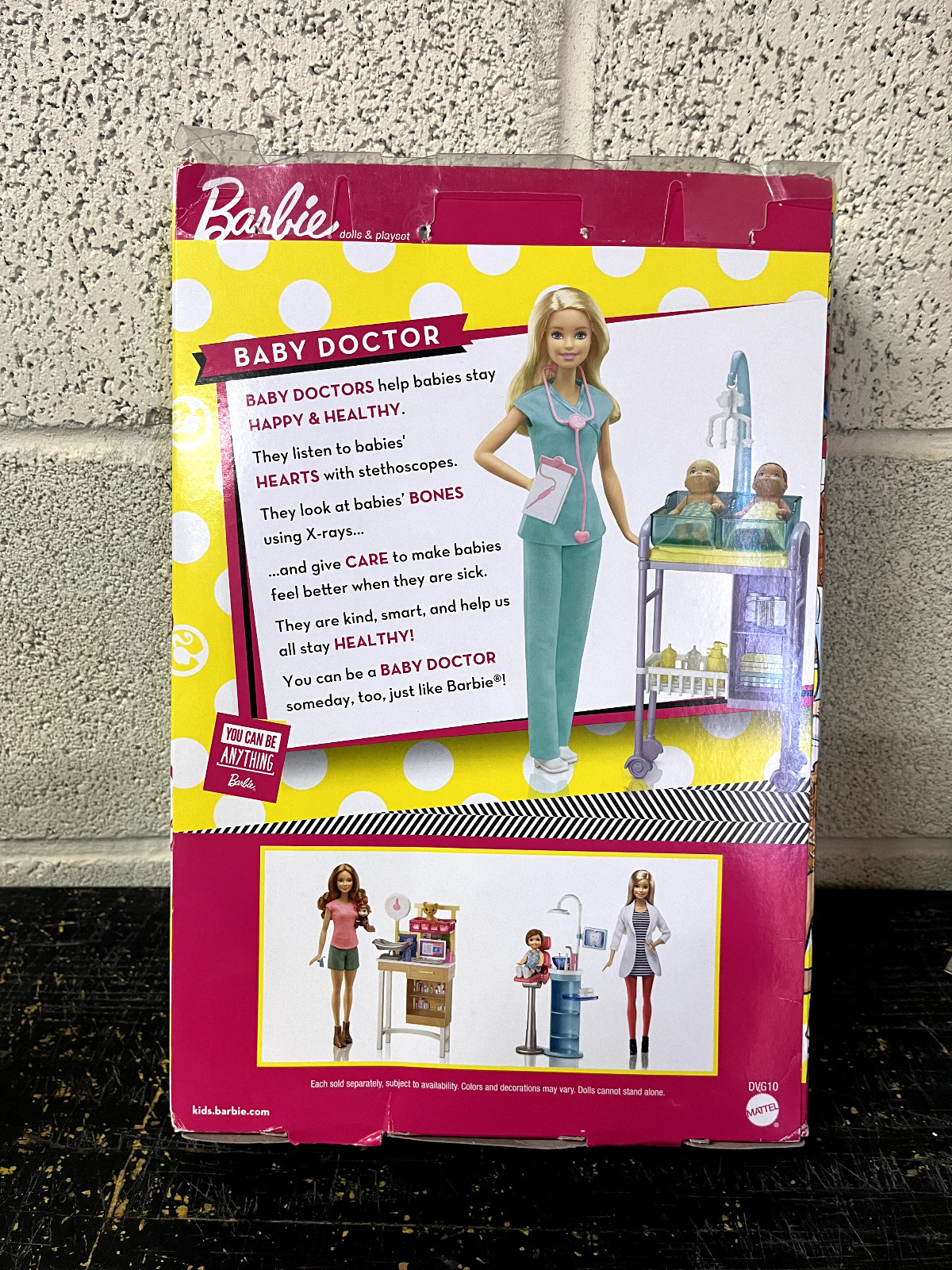 Mattel DVG10 Barbie Baby Doctor Playset NEW DAMAGED BOX