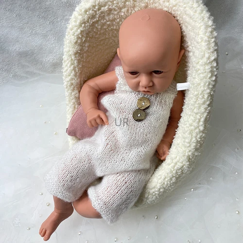 18 Zoll weiche Vollsilikon Reborn Baby Puppe 6,3 Pfund lebensechte braune Haut Neugeborenes Mädchen - Bild 7 von 15