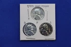 United States WAR TIME STEEL LINCOLN PENNY Lot UNC 1C 1943 US ONE CENT D P & S