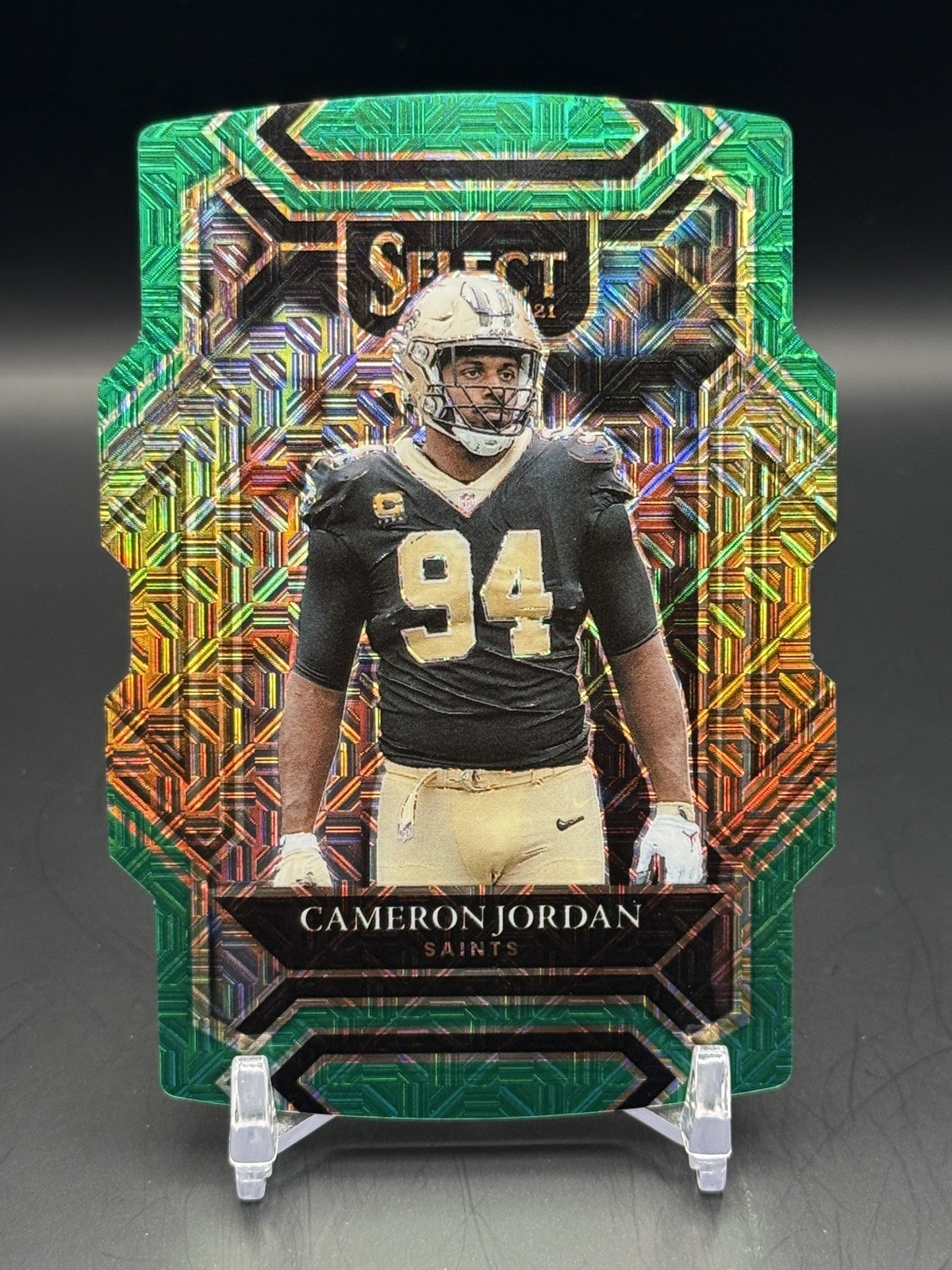 2021 Select Green Die-Cut #225 Cameron Jordan 3/5!