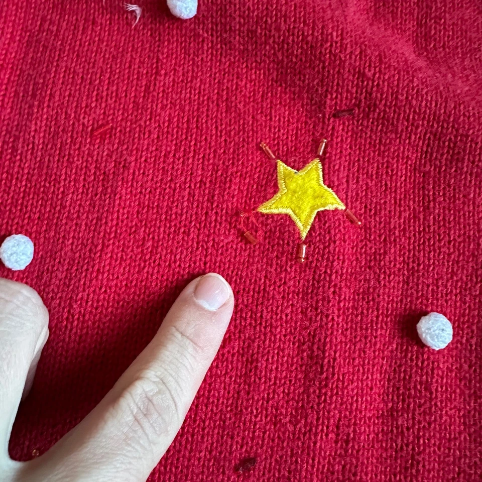 Vintage The Quacker Factory Christmas Sweater Womens Plus Size 2X Cardigan - Image 4 of 4