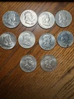 1963 Franklin Half Dollar 50c 10 Coin Roll