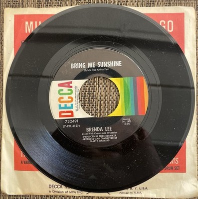 Brenda Lee - Bring Me Sunshine / You Don t Need Me Anymore - Decca 732491 - M