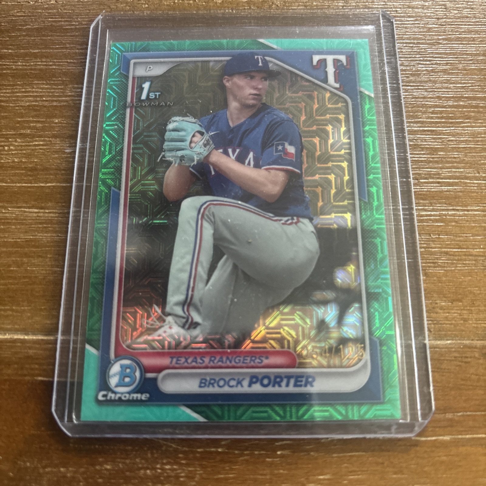 2024 Bowman Chrome BROCK PORTER 1st RC Aqua Shimmer Refractor /125 #BCP-36