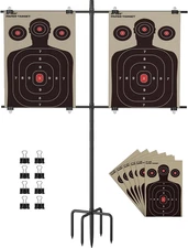 Adjustable Shooting Target Stand with 5-Prong Base, Portable Steel Target Holder