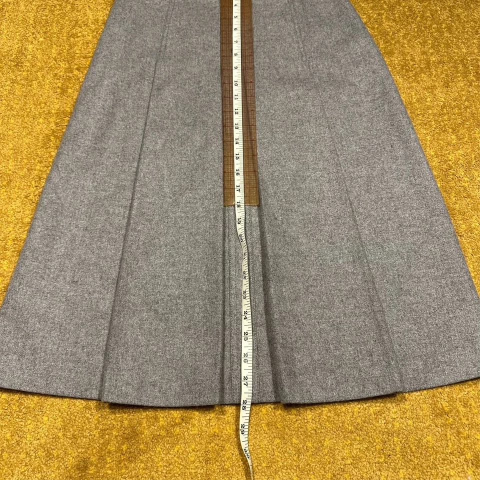 womens xs vintage wool pleated office siren japanese skirt mid length 25 inch - Image 3 of 4