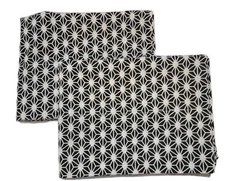 Set Of 2 Black & White Abstract Print Pillowcases.  20 X 30 Standard/queen