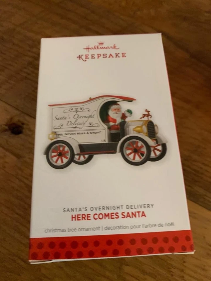 Hallmark Ornament 2013 Limited Edition Here Comes Santa's Overnight Delivery