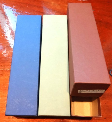 134 Assorted 2X2 Cardboard Coin Flips & 3 gently used guardhouse storage boxes