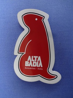 Alta  Badia  Aufkleber,  Maskottchen,  Murmeltier,  Dolomiten,  Italien