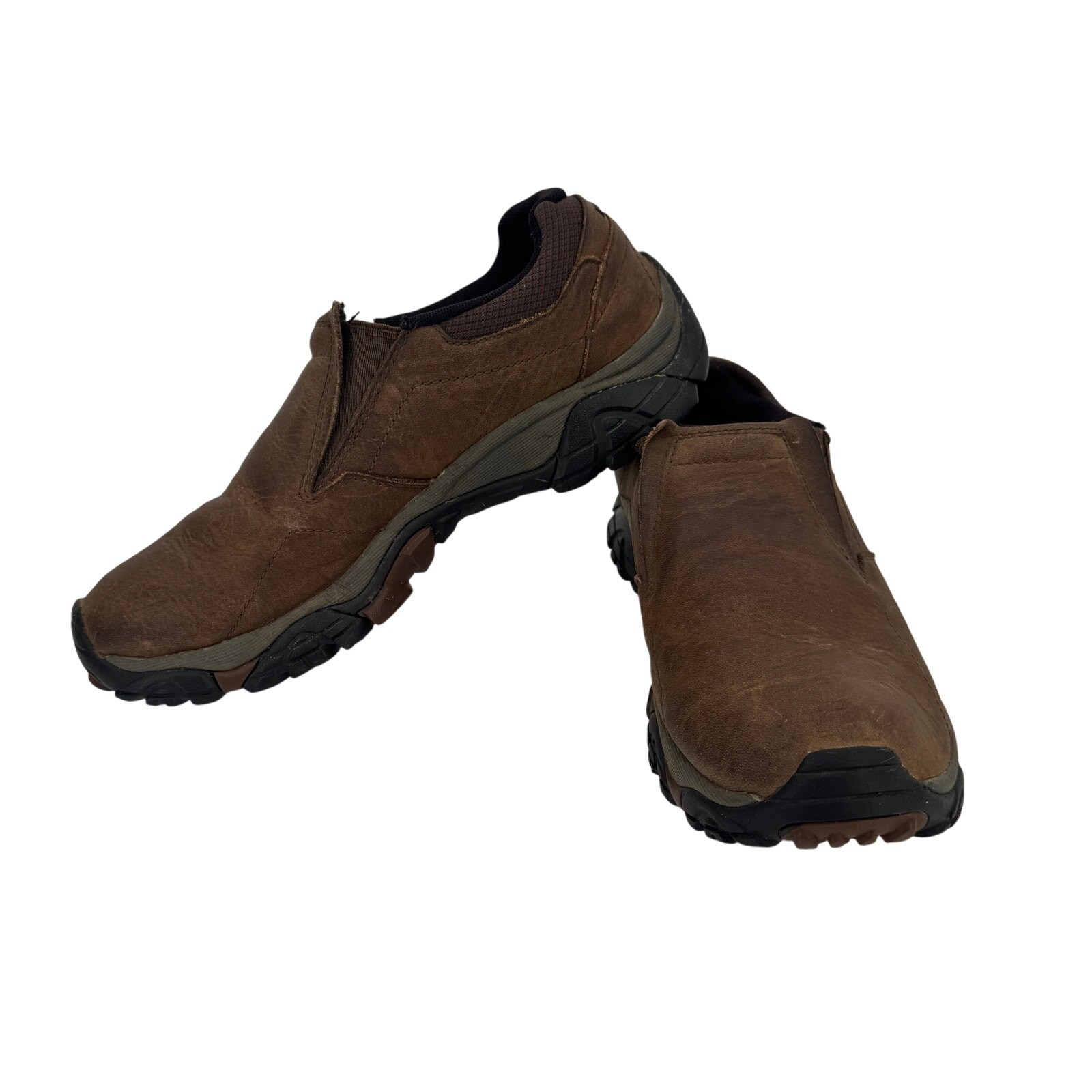 Merrell Moab Adventure 3 Moc Slip-On Trail Shoes for Men Size 10 Vibram Brown Leather