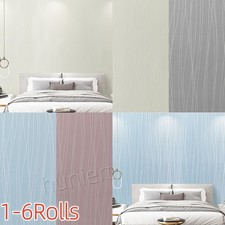 1-6X Thick Plain Textured Heavy Duty Non-Woven Paste the Wall Wallpaper Embossed