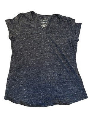 Sonoma Womens Everyday Tee M Blue Heather V-Neck Short Sleeve Casual Shirt