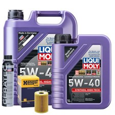 Motoröl 5W40 LIQUI MOLY Synthoil High Tech 6L+HENGST Ölfilter +Cera Tec