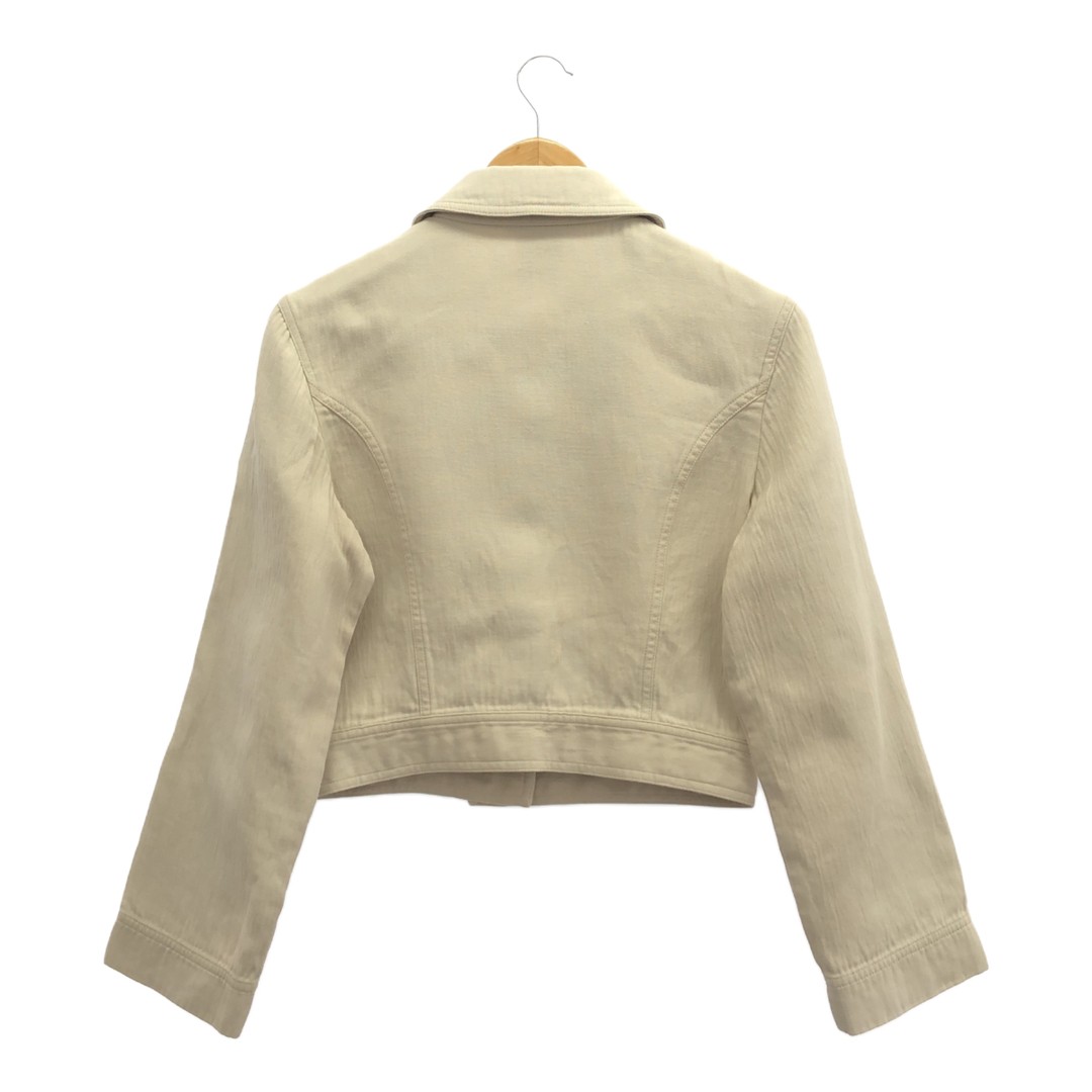 CHANEL IDENTIFICATION Cotton Zip Jacket Women's 38 up off white