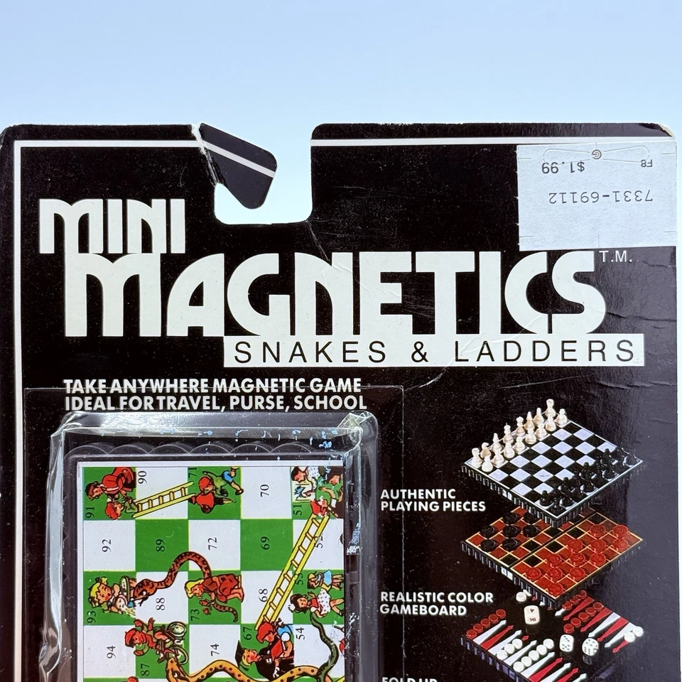 NEW Fundex 1987 Mini Magnetics Games Snakes & Ladders Sealed Travel Game - Image 4 of 4