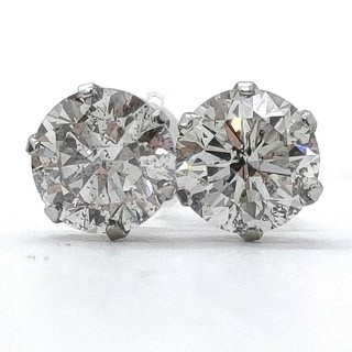 Jewelry Pierced Earring Natural Diamond 0.676ct Platinum 3295832