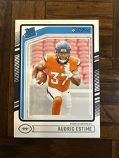 2024 Audric Estime Donruss Rated Rookie Base #335 (RC) Broncos