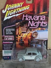 Johnny Lightning 164 1957 Volkswagen Beetle Diecast Bluewhite Havana Nights
