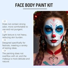 1Set Halloween Celebration Face And Body Paint Liquid Latex Facial Paint Unisex