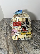 New Disney Mickey Mouse COMIC STRIP Hat Strapback Raised Emboroidered Letters