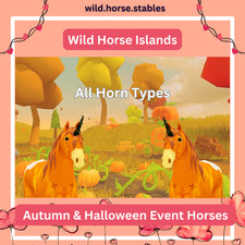 Wild Horse Islands - Horned Autumn / Halloween Event Horses