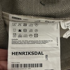 2 x IKEA Henriksdal Chair Cover Nolhaga Grey/Beige 903.016.35