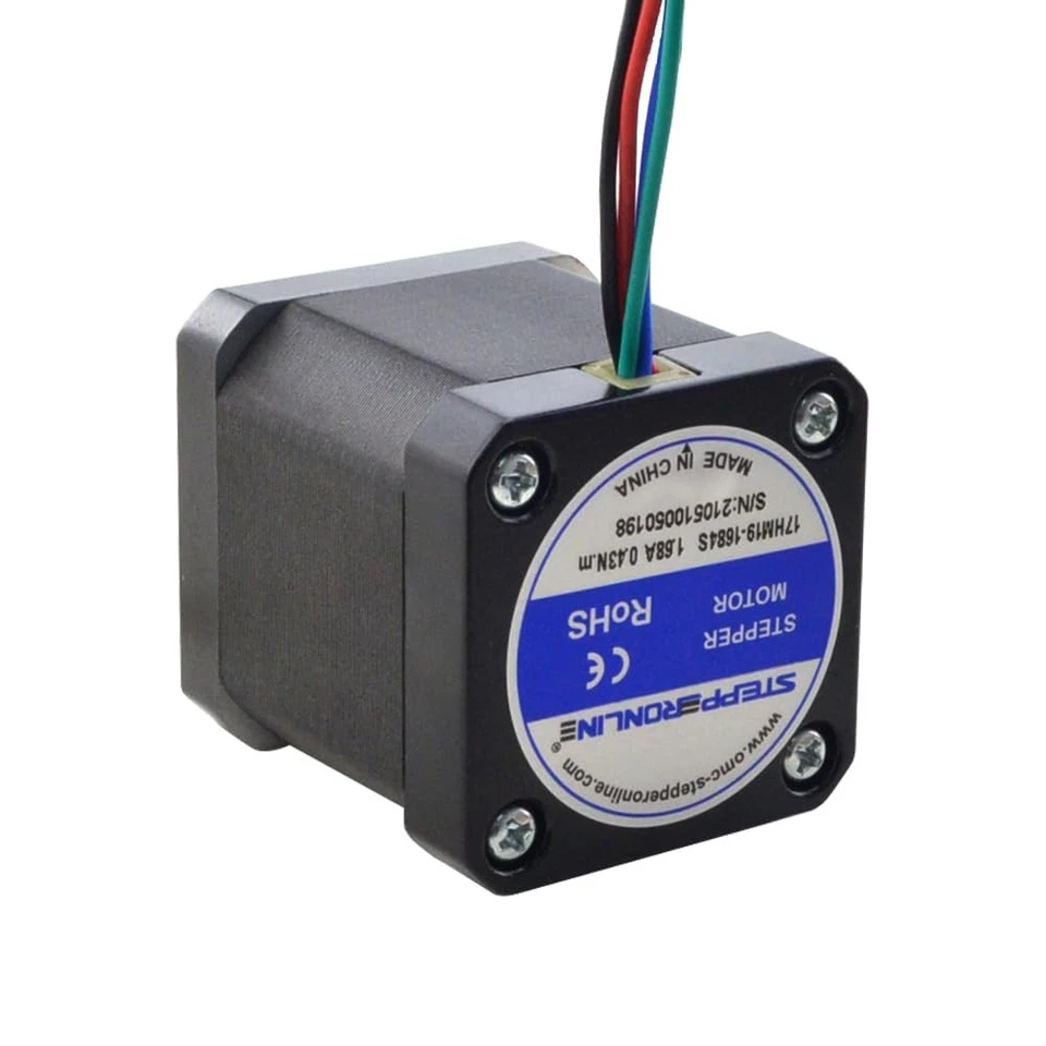 Stepper bipolar Stepperonline Nema 17 0,9 grados (400 pasos/rev) 1,68 A 44 N cm (62,3º... Foto 4 de 4