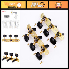 Classical Guitar Tuning Pegs Set 3 3 L R Machine Heads Gold  Black Floral Desig