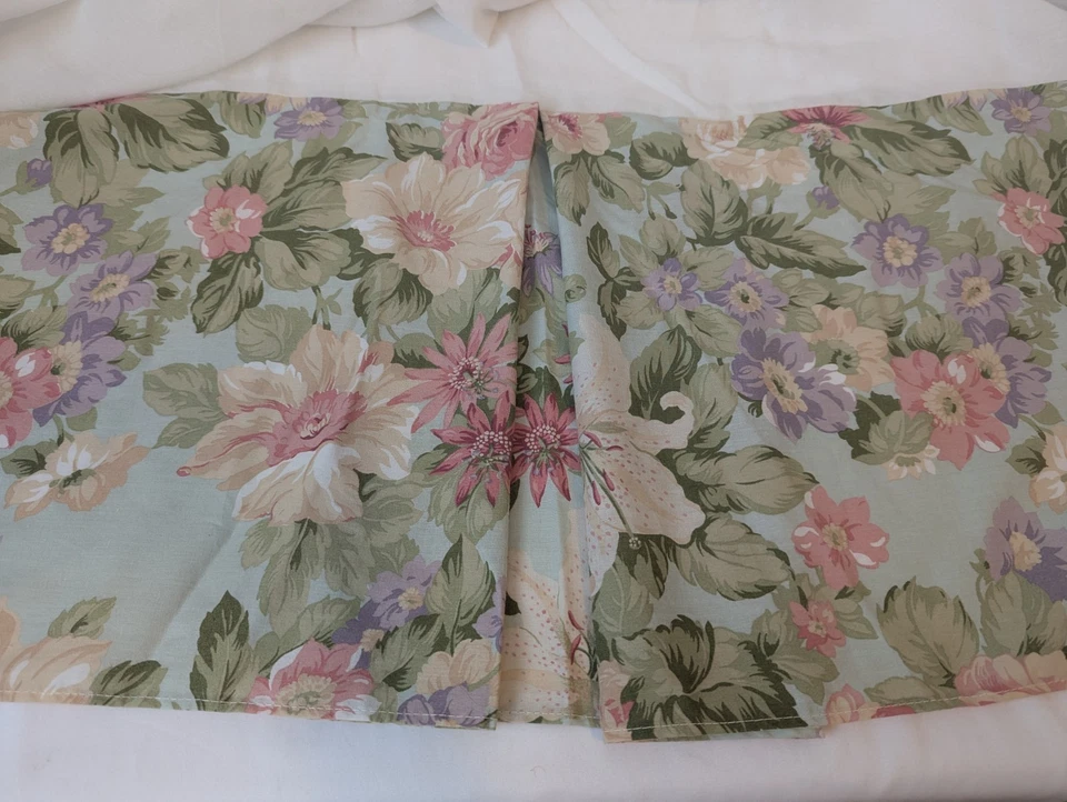 Falda de cama vintage en casa con Martha Stewart ~ KING verde floral Cottagecore Foto 4 de 4