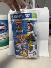 PACK 6 BRIEFS BOYS - PAW PATROL SZ 2T-3T - TODDLER UNDERWEAR X6 COTTON TV MOVIE