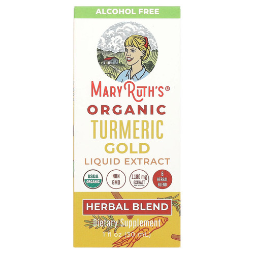 Organic Turmeric Gold Liquid Extract, Alcohol Free, 1,180 mg, 1 fl oz (30 ml)
